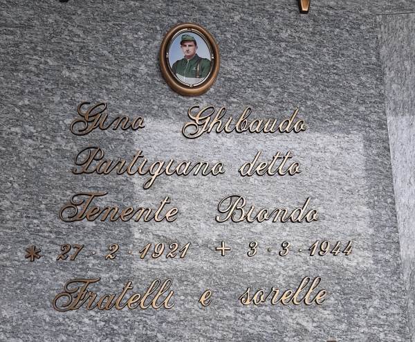 La tomba del Partigiano Gino Ghibaudo