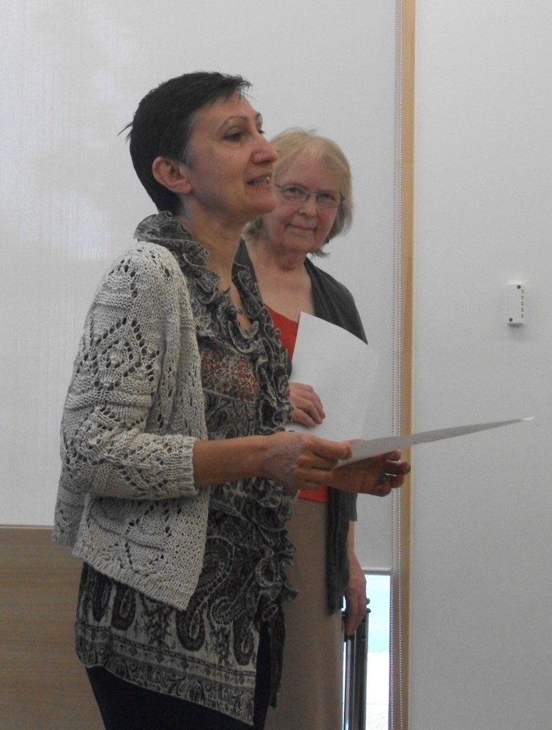 Viv Longley and Silvia Pio at the Reading in Wakefield