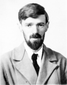 Passport photograph of the British author D. H. Lawrence, enclosed in a letter to Bernard Falk (1882–1960), dated 24 February 1929