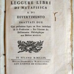 Roberti Giambattista Del leggere  libri di metafisica e di divertimento 1770