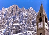 Il campanile di Sambuco e il monte Bersaio